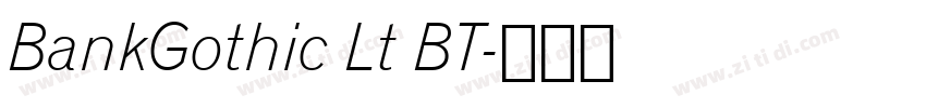 BankGothic Lt BT字体转换